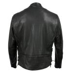 Hot Leathers JKM5002 USA Made Men’s ‘Air Stream’ Vented Black Premium Leather MC Jacket with Side Laces - Image 8