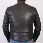 Hot Leathers JKM5002 USA Made Men’s Black Vented Premium Leather Motorcycle Jacket with Side Lace - Image 4