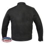 Hot Leathers JKM5006 USA Made Men’s Black Leather Motorcycle Jacket - Image 2