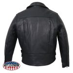 Hot Leathers JKM5008 Men’s USA Made Black Premium Leather Vented Motorcycle Jacket - Image 2
