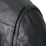 Hot Leathers JKM5008 Men’s USA Made Black Premium Leather Vented Motorcycle Jacket - Image 6
