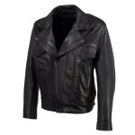 Hot Leathers JKM5008 USA Made Men’s ‘Revolve’ Black Premium Leather Vented Motorcycle Jacket - Image 9