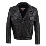 Hot Leathers JKM5008 USA Made Men’s ‘Revolve’ Black Premium Leather Vented Motorcycle Jacket - Image 7