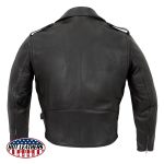 Hot Leathers JKM5009 USA Made Men’s Black Premium Leather Vented Motorcycle Jacket - Image 2