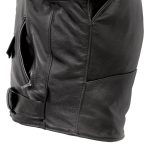 Hot Leathers JKM5009 USA Made Men’s Black Premium Leather Vented Motorcycle Jacket - Image 9