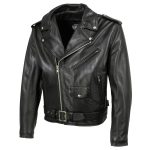 Hot Leathers JKM5009 USA Made Men’s ‘The Dean’ Black Premium Leather Throwback Motorcycle Jacket - Image 9