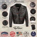 Hot Leathers JKM5009 USA Made Men’s ‘The Dean’ Black Premium Leather Throwback Motorcycle Jacket - Image 2