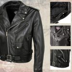 Hot Leathers JKM5009 USA Made Men’s ‘The Dean’ Black Premium Leather Throwback Motorcycle Jacket - Image 6