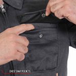Hot Leathers JKM6001 Men’s Black Denim Armored Shirt Jacket - Image 4