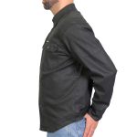 Hot Leathers JKM6003 Men’s Black Waxed Cotton Concealed Carry Motorcycle Casual Shirt Jacket - Image 11