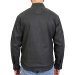 Hot Leathers JKM6003 Men’s Black Waxed Cotton Concealed Carry Motorcycle Casual Shirt Jacket - Image 2