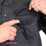 Hot Leathers JKM6003 Men’s Black Waxed Cotton Concealed Carry Motorcycle Casual Shirt Jacket - Image 5
