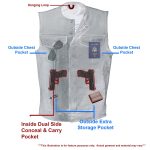 Just Leather JSM3511 Men’s Black Collarless Dual Snap and Zipper Front Club Vest - Image 3