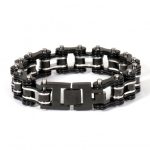 Hot Leathers JWB4103 Double Wide Black Motorcycle Chain Bracelets - Image 2