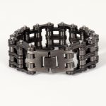 Hot Leathers JWB4111 Triple Wide Gun Metal Bracelet - Image 2