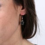 Hot Leathers JWE1107 Stainless Steel Iron Cross Earrings - Image 2