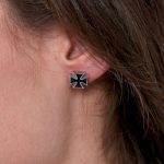 Hot Leathers JWE2103 Iron Cross Post Earrings - Image 2