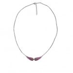 Hot Leathers JWN1006 Pink Angel Wings Necklace - Image 2