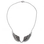 Hot Leathers JWN1007 Black Angel Wings Necklace - Image 2