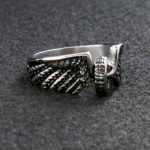 Hot Leathers JWR1102 Silver Wing Wheel Stainless Steel Ring - Image 2