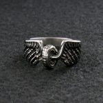 Hot Leathers JWR1102 Silver Wing Wheel Stainless Steel Ring - Image 3