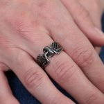 Hot Leathers JWR1102 Silver Wing Wheel Stainless Steel Ring - Image 4