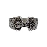 Hot Leathers JWR1128 Women’s Silver ‘Motor Bike’ Stainless Steel Ring