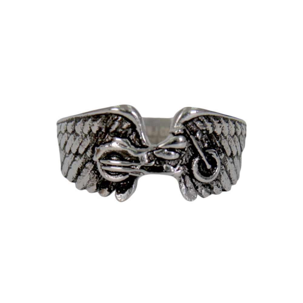 Hot Leathers JWR1128 Women’s Silver ‘Motor Bike’ Stainless Steel Ring