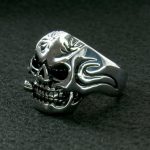 Hot Leathers JWR2102 Men’s Skull Cigar Stainless Steel Ring