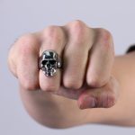 Hot Leathers JWR2104 Men’s Smooth Skull Stainless Steel Ring - Image 4