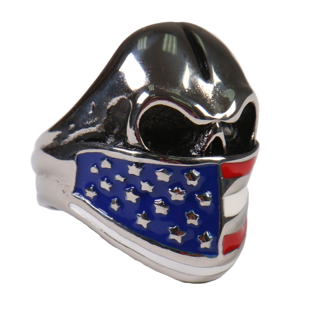 Hot Leathers JWR2128 Men’s Flag Bandana Skull Ring