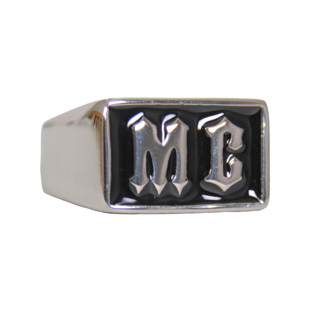 Hot Leathers JWR2129 Men’s Silver ‘MC’ Stainless Steel Ring