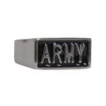 Hot Leathers JWR2137 Men’s Silver ‘Army’ Stainless Steel Ring