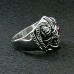 Hot Leathers JWR2201 Men’s Eye Patch Stainless Steel Ring - Image 3