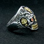 Hot Leathers JWR2202 Men’s Holy Toledo Skull Stainless Steel Ring - Image 3