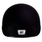 Klutch K-3 ‘Cruise’ Flat Black Half Face Motorcycle Helmet with Snap On Visor - Image 7