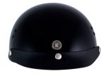 Klutch K-3 ‘Cruise’ Gloss Black Half Face Motorcycle Helmet with Snap On Visor - Image 11