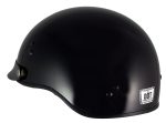 Klutch K-3 ‘Cruise’ Gloss Black Half Face Motorcycle Helmet with Snap On Visor - Image 6