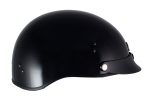 Klutch K-3 ‘Cruise’ Gloss Black Half Face Motorcycle Helmet with Snap On Visor - Image 9
