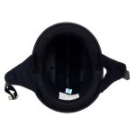 Klutch K-6 ‘Laid Low’ Flat Black Half Face Motorcycle Skull Helmet - Image 2