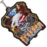 Hot Leathers Midnight Eagle Embroidered Key Chain KCH1018 - Image 2