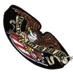 Hot Leathers Armed Eagle Embroidered Key Chain KCH1031 - Image 2