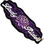 Hot Leathers KCH1032 Lady Rider Lotus Embroidered Key Chain - Image 2