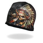 Hot Leathers KHC1024 Sublimated Indian Skull Beanie - Image 3