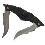 Hot Leathers KNA1106 Knife Double Open Skull with Clip 4″ - Image 2