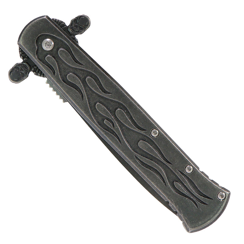 Hot Leathers KNA1114 Knife Flame Stonewash 5″