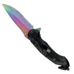 Hot Leathers KNA1133 Silver Flaming Skull 3.5 Inch Knife - Image 3