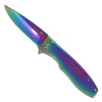 Hot Leathers Mirror Finish Rainbow Knife KNA1154 - Image 3
