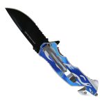 Hot Leathers Blue Silver Flame Knife KNA1165 - Image 3