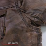 Hot Leathers LCS1004 Men’s Distressed Brown Leather Fashion Shirt with Multiple Pockets - Image 8